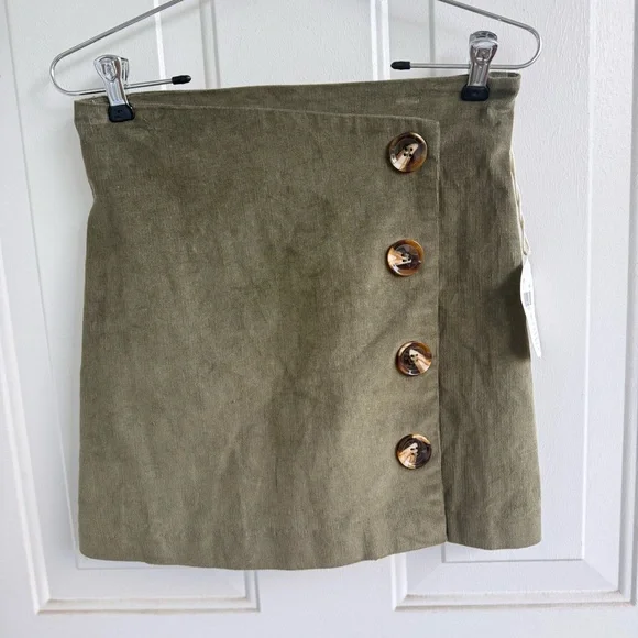 Altar’d‎ State “Addie” Corduroy Skirt – Green, Size M NWT - Picture 3 of 9